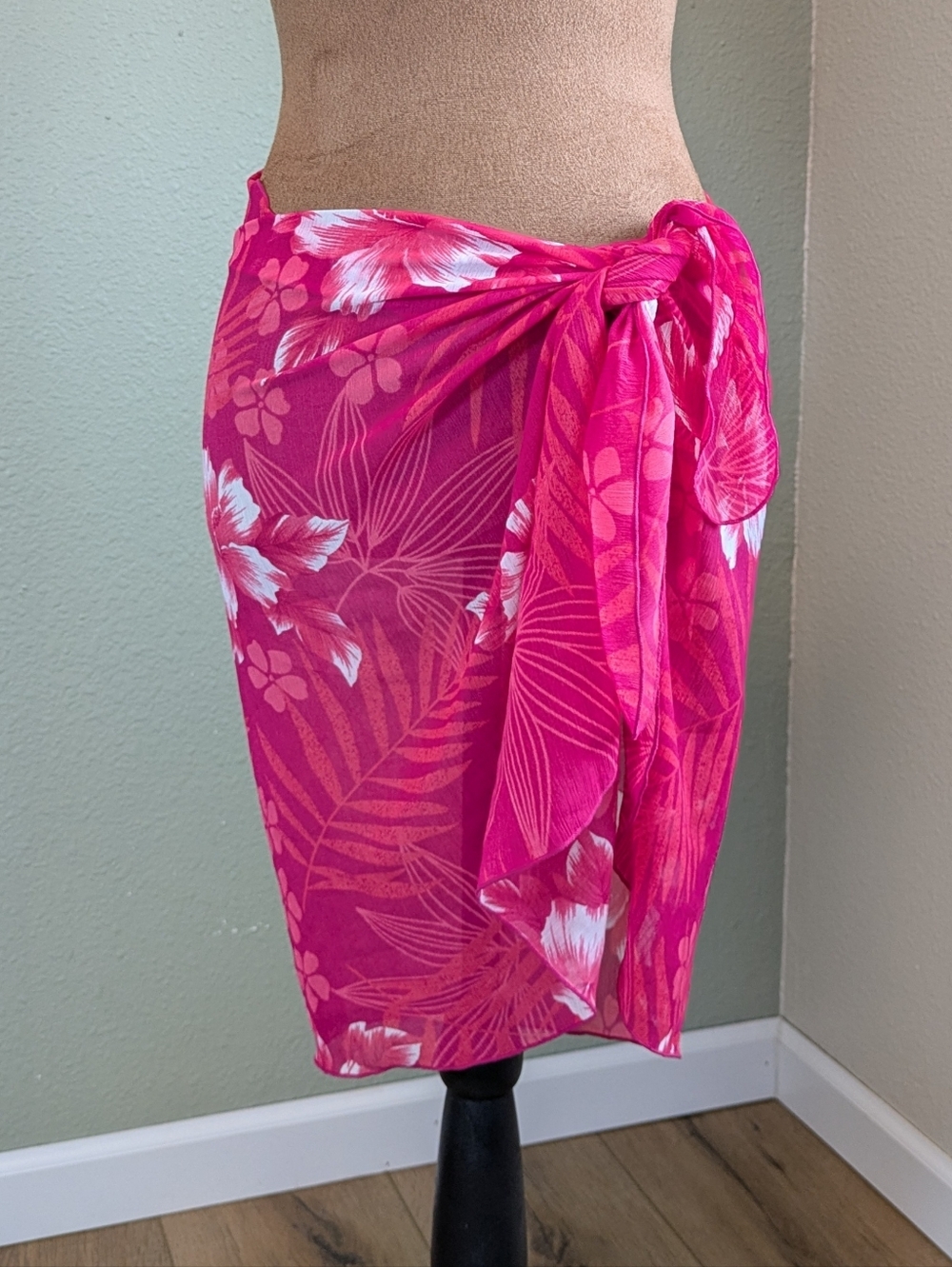 Cherokee Pink Floral Swim Sarong